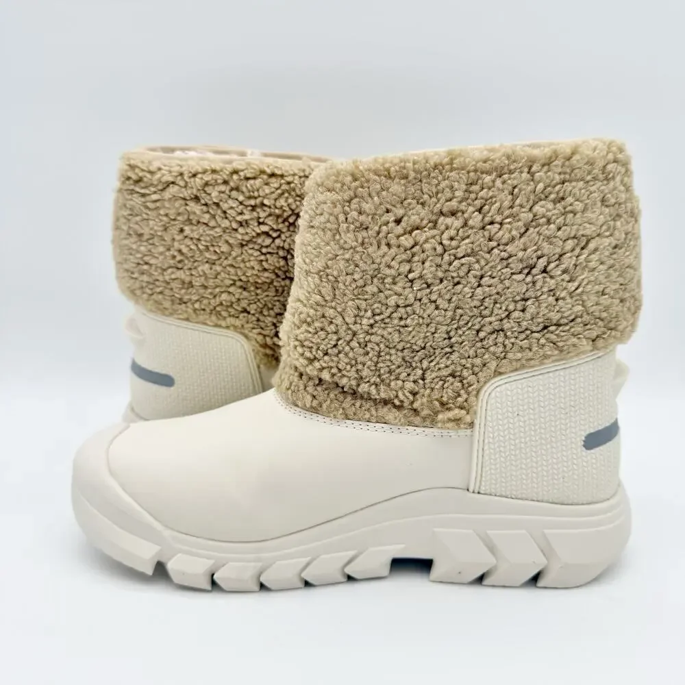 Hunter Kids Intrepid Strap Dtl Boucle Snow Boot US 5 EU 36 White Tan EUC